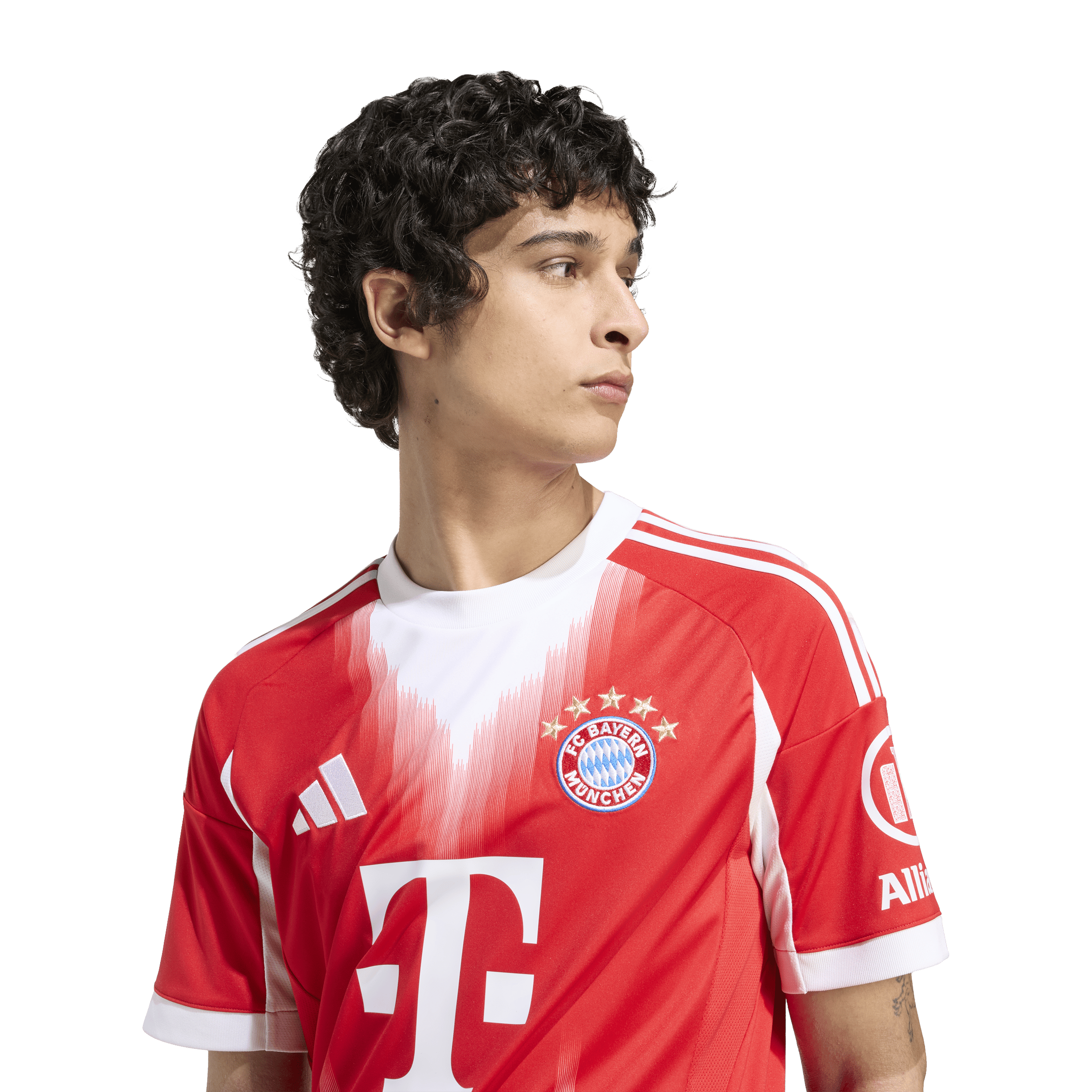 Adidas Mens Bayern Munich 25/26 Home Replica Football Jersey Red